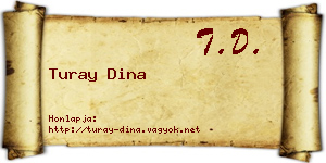 Turay Dina névjegykártya
